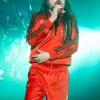 Korn x Adidas Red Tracksuit Jonathan Davis