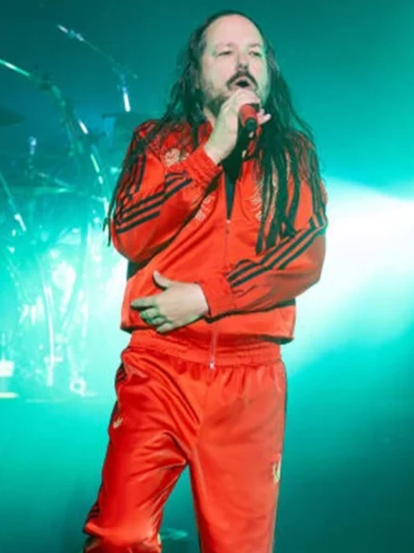 Korn x Adidas Red Tracksuit Jonathan Davis