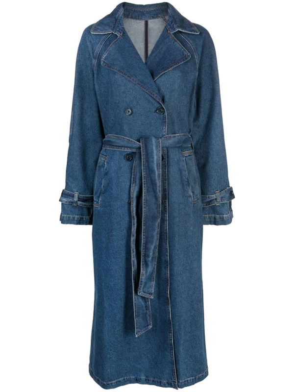 Kristin Kreuk Murder In A Small Town Denim Trench Coat