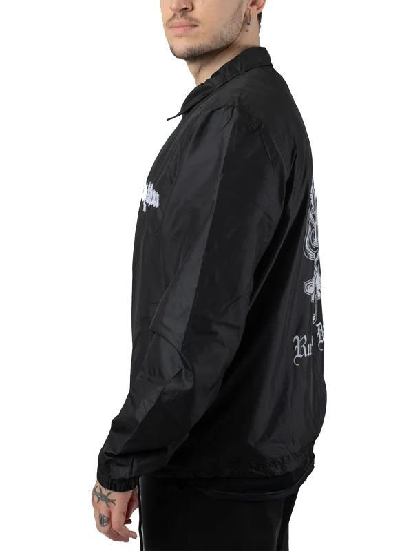 Kublai Khan Rust and Die Coach Jacket Black