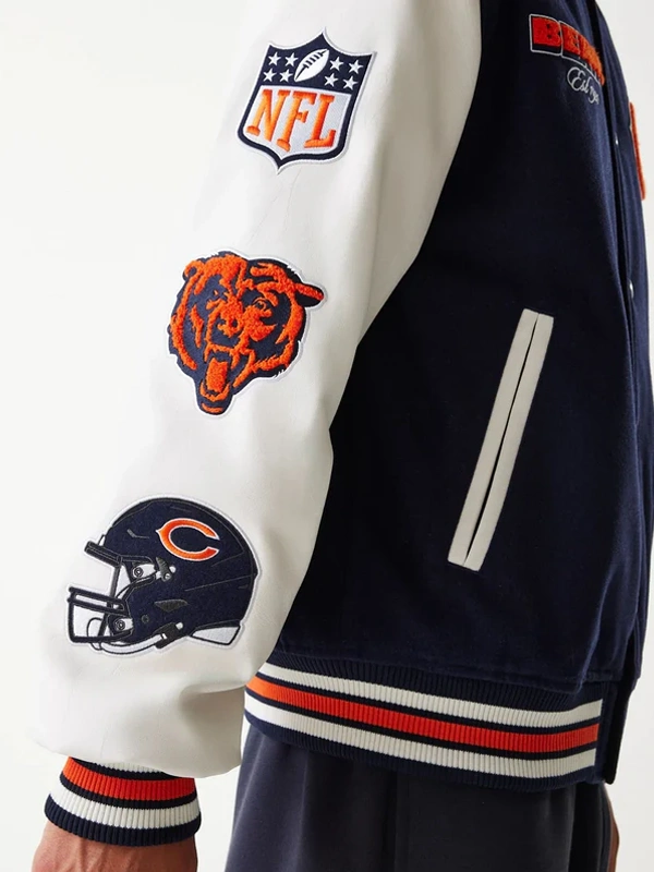 Lil Durk Chicago Bears NFL Navy Varsity Jacket