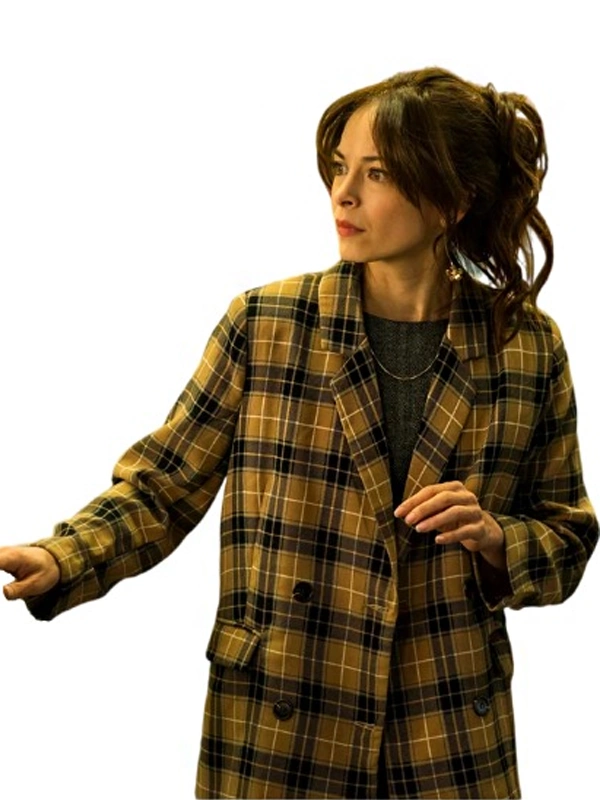 Murder In A Small Town Kristin Kreuk Plaid Blazer