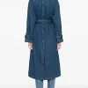 Murder in a Small Town Cassandra Lee Blue Denim Trench Coat