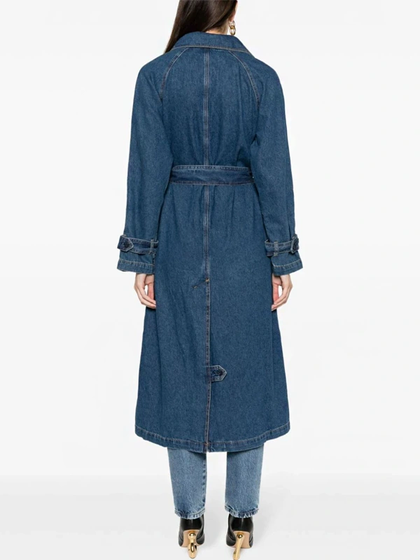 Murder in a Small Town Cassandra Lee Blue Denim Trench Coat