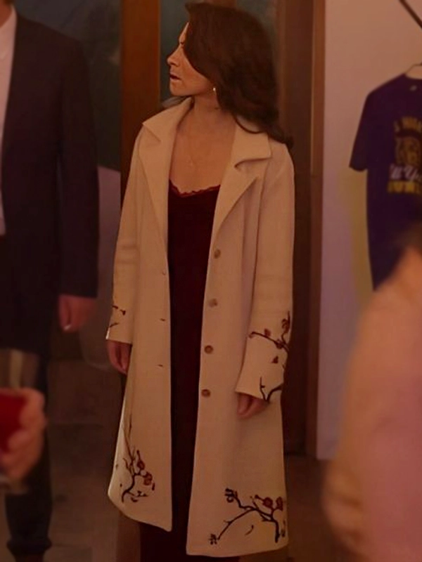 Murder in a Small Town Kristin Kreuk Floral Coat