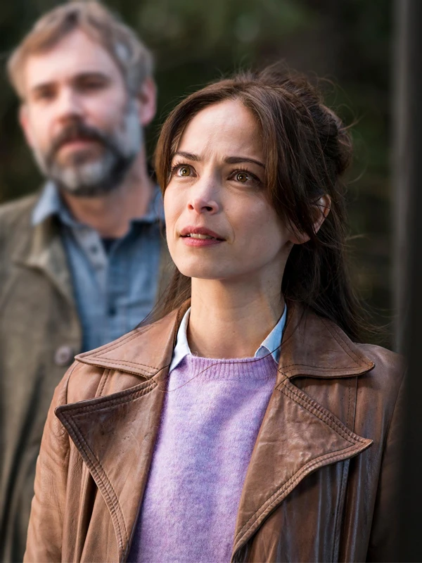 Murder in a Small Town Kristin Kreuk Leather Coat