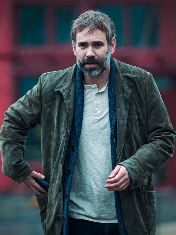 Murder in a Small Town Rossif Sutherland Green Suede Leather Jacket