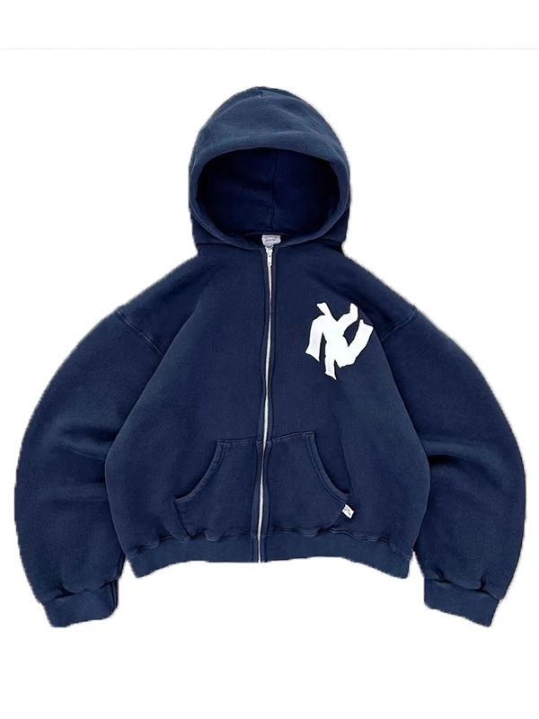 NY Noodle Akimbo Zip-Up Hoodie Blue