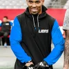 Nike Detroit Lions Sideline Pre-Game Half-Zip Blue & Black Hoodie Jacket