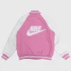 Nike x Nigo NRG Pink and White Varsity Jacket