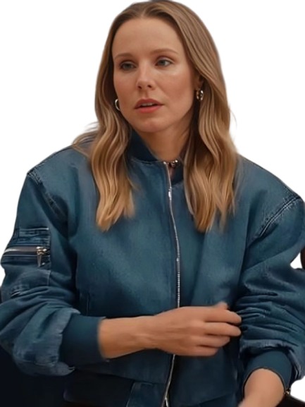 Nobody Wants This 2024 Kristen Bell Denim Bomber Jacket