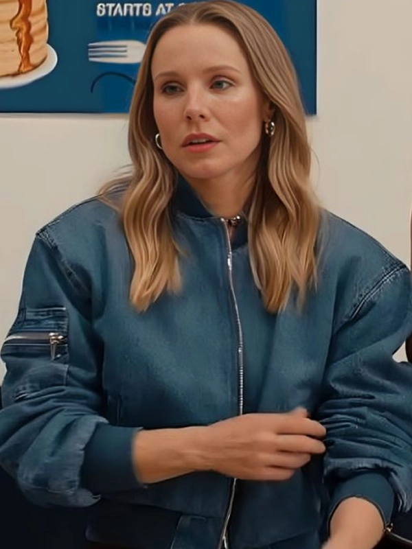 Nobody Wants This 2024 Kristen Bell Denim Bomber Jacket