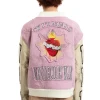 Pink Namesake Varsity Jacket Who Decides War