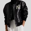 Polo Ralph Lauren Yankees Black Leather Jacket