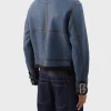 Power Book II Ghost Season 4 Tariq St. Patrick Blue Suede Shearling Jacket