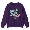 Rock N Roll Girl Sweatshirt Purple