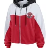 San Francisco 49ers Erin Andrews Color Block Full-Zip Hoodie