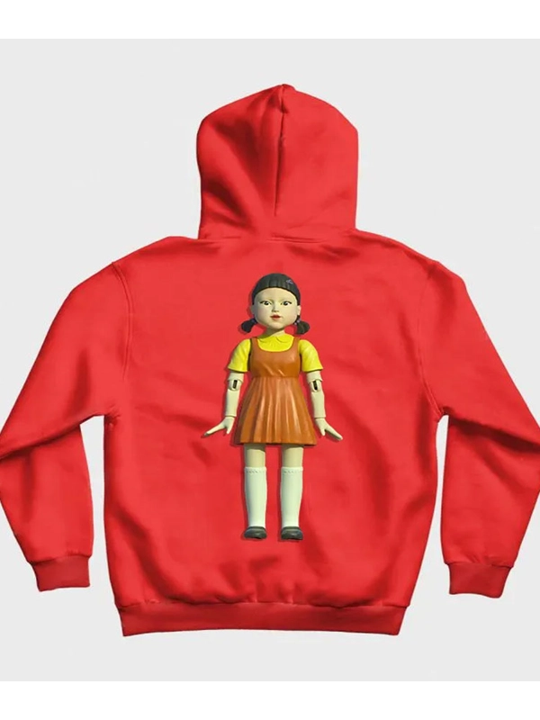 Squid Game Doll Red Light Green Light Pullover Hoodie