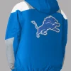 Starter Blue Detroit Lions Charger Half-Zip Pullover Hoodie Jacket