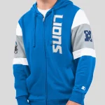 Starter Blue Detroit Lions Extreme Full-Zip Hoodie