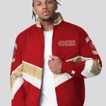 Starter Scarlet San Francisco 49ers Captain Satin Varsity Jacket