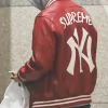 Supreme NY Yankees Leather Varsity Jacket