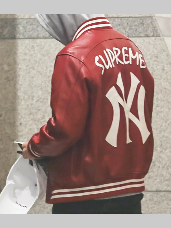 Supreme NY Yankees Leather Varsity Jacket