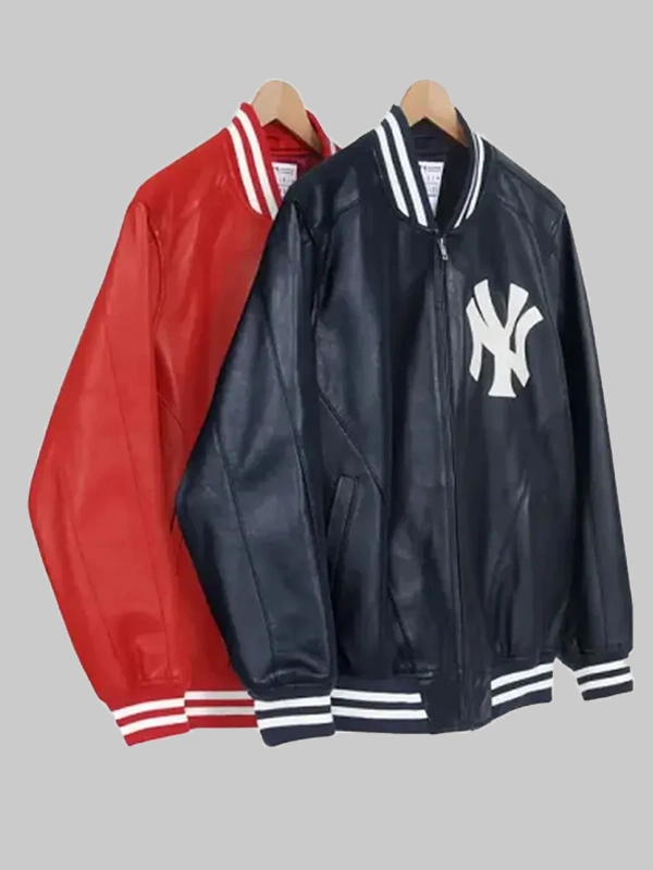 Supreme NY Yankees Varsity Leather Jacket