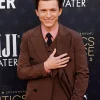 Tom Holland Critics Choice Awards 2024 Brown Double Breasted Blazer