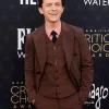 Tom Holland Double Breasted Brown Blazer