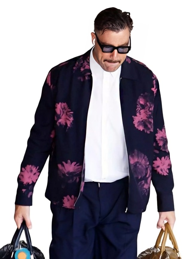 Travis Kelce Pink Flower Jacket