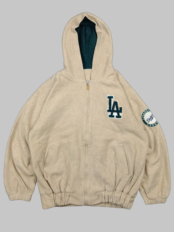 Vintage 90s LA Dodgers Full Zipper Hoodies Jacket