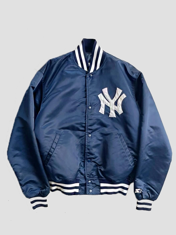 Vintage Starter New York Yankees Varsity Jacket Blue