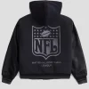 Abercrombie NFL Winterized Hooded Black Bomber Jacket