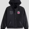 Abercrombie NFL Winterized Hooded Bomber Jacket Black