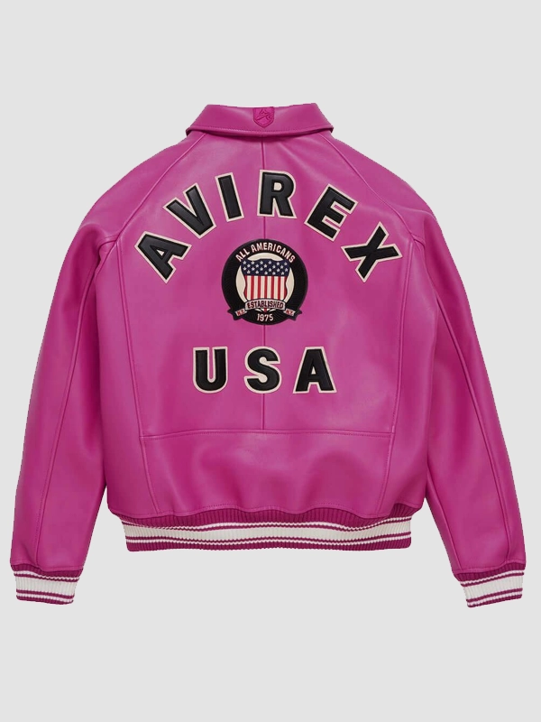 Avirex Icon Pink Leather Jacket