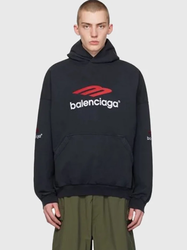 Balenciaga 3b Sports Icon Black Hoodie