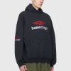 Balenciaga 3b Sports Icon Hoodie Black