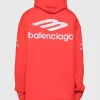 Balenciaga 3b Sports Icon Red Hoodie