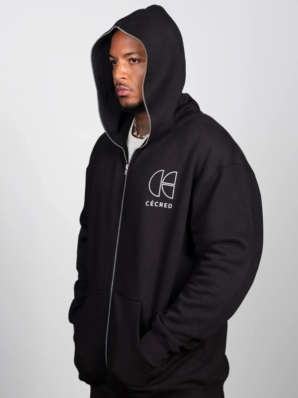 Beyonce Cecred Full Zip Hoodie Black