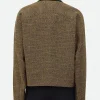 Bottega Veneta Cotton Frise Blouson Jacket Brown