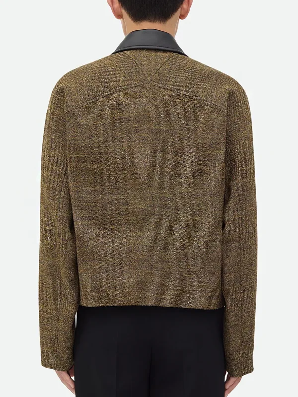 Bottega Veneta Cotton Frise Blouson Jacket Brown