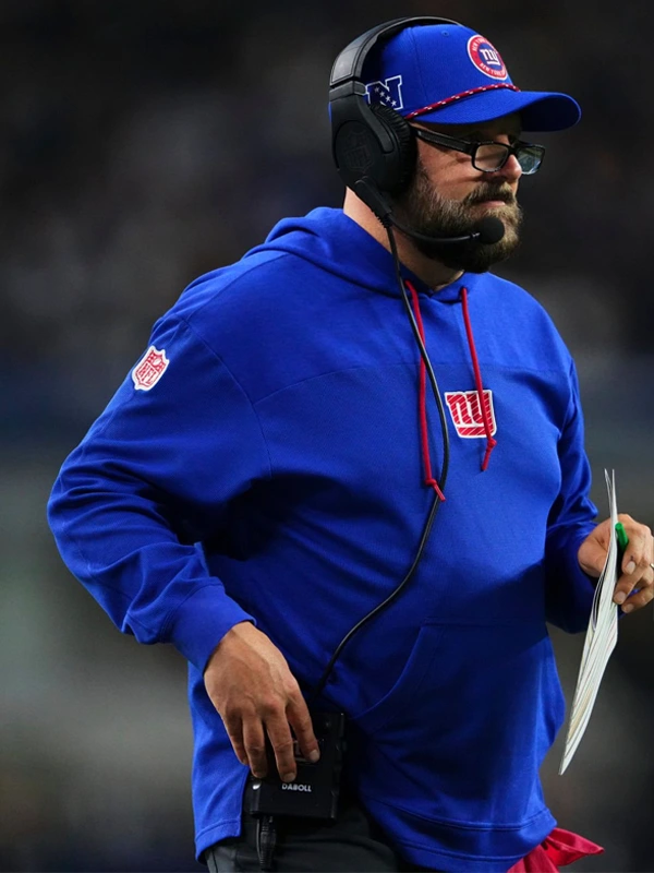 Brian Daboll New York Giants Sideline Hoodie Blue