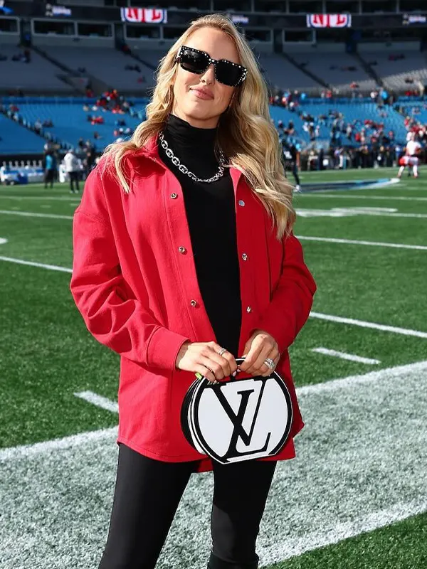 Brittany-Mahomes-Red-Shirt-Jacket