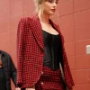 Broncos vs Chiefs Taylor Swift Red Tweed Blazer