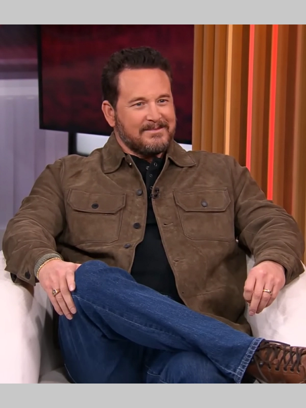 CBS-Mornings-Yellowstone-Rip-Wheeler-Brown-Suede-Jacket