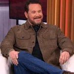 CBS Mornings Cole Hauser Brown Suede Jacket