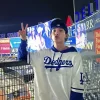 Dokyeom Dodgers Hoodie White & Blue