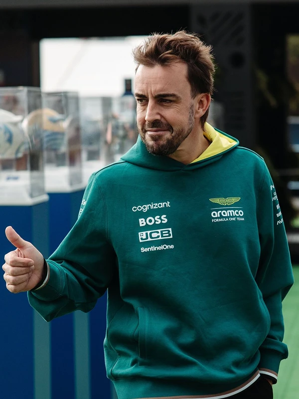 Fernando Alonso 2024 Aston Martin F1 Team Green Hoodie