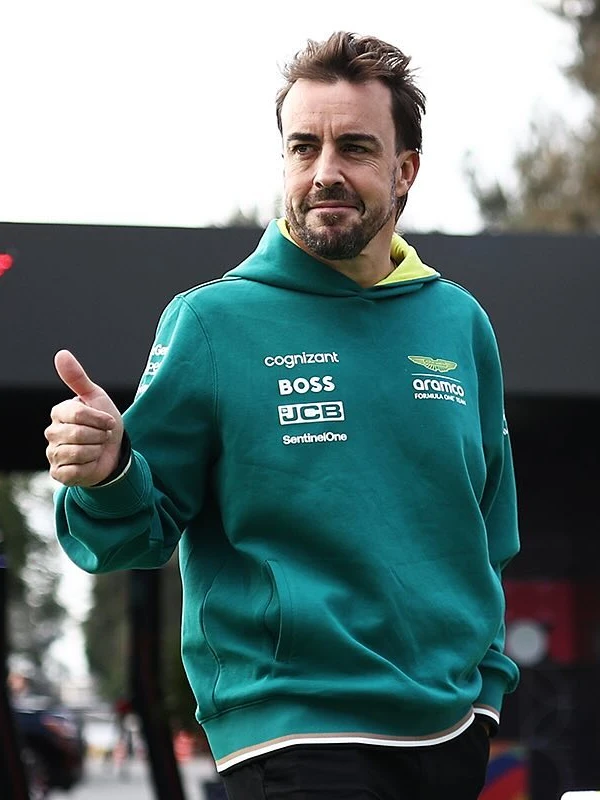 Fernando Alonso Aston Martin F1 Hoodie Green